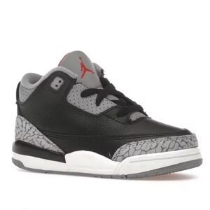 Jordan 3 Retro Kids Sneakers - Black and Gray